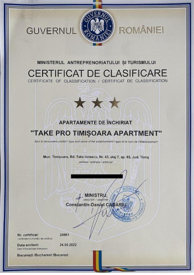 Take Pro Timisoara Apartment Kültér fotó